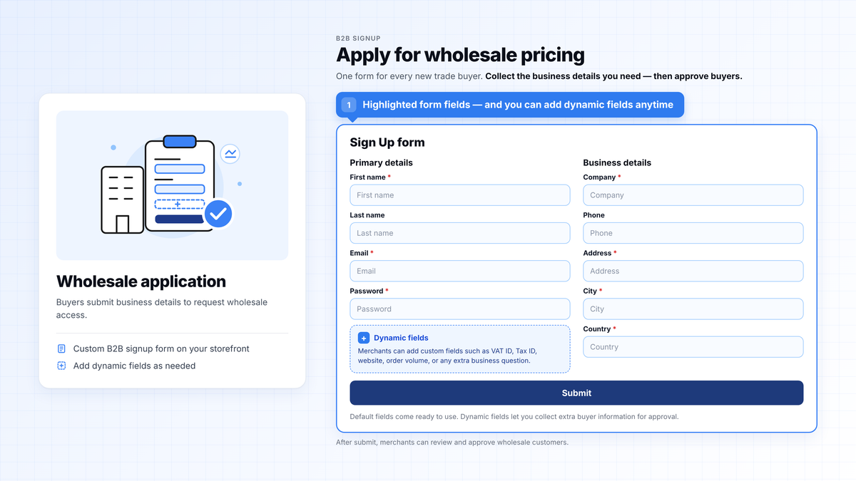 B2B Signup Form